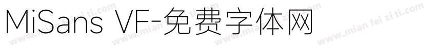 MiSans VF字体转换